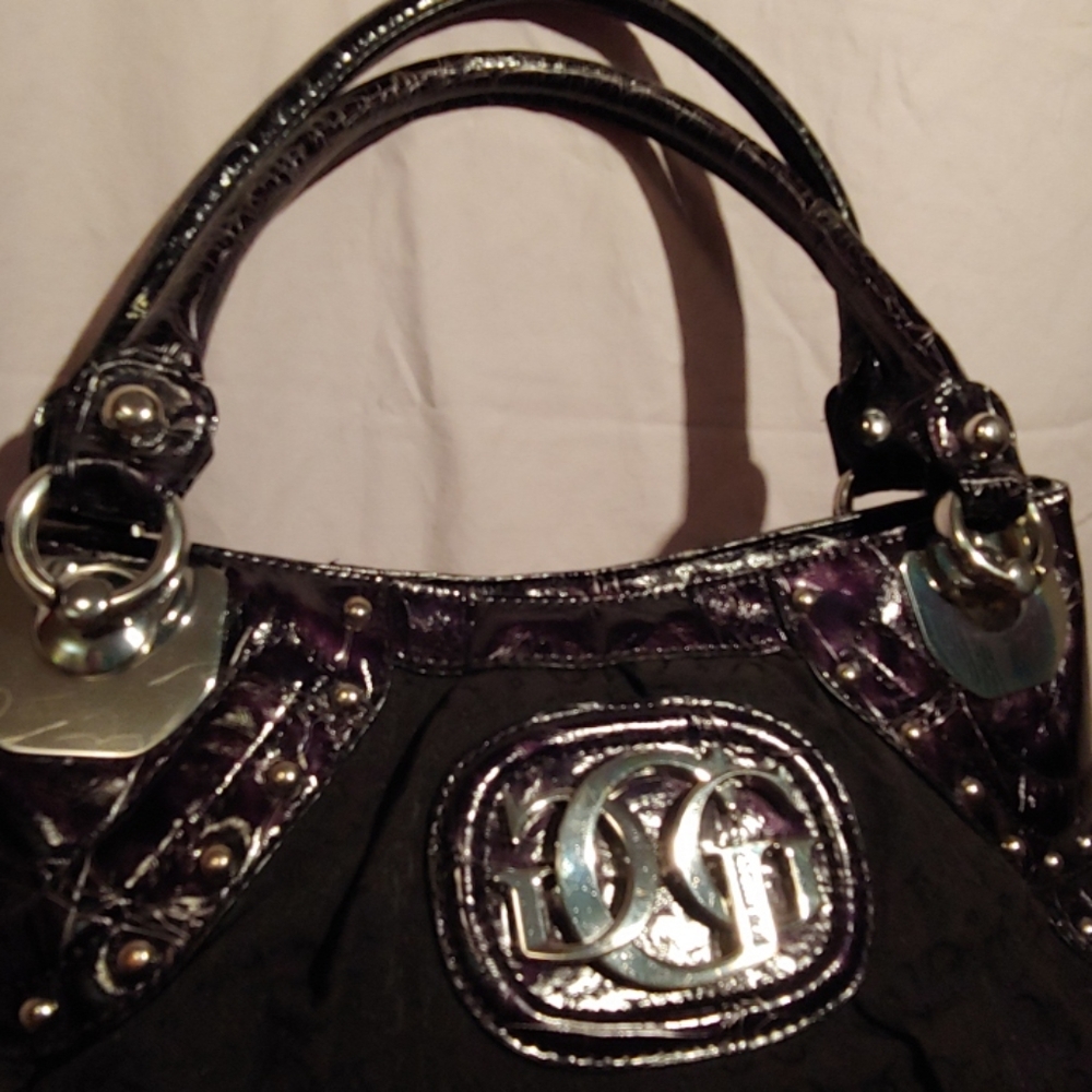 Black and Chrome Guess Handbag